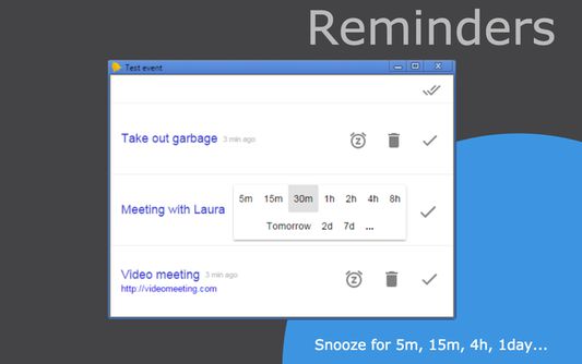 Reminders window.