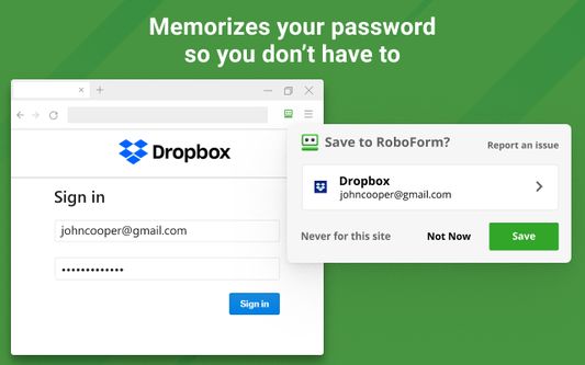RoboForm automatically saves logins.
