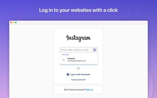 Sign in to your websites with a click.