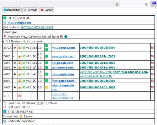 Popup with Request table