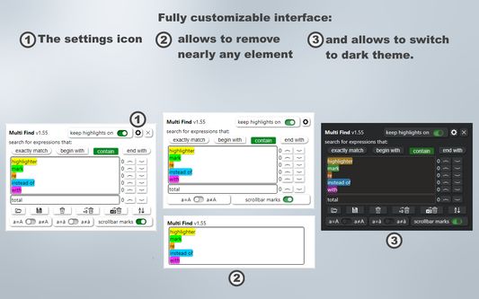Fully customizable interface