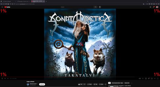 This screenshot shows what all the positions for the on screen volume display look like for the "text" display type