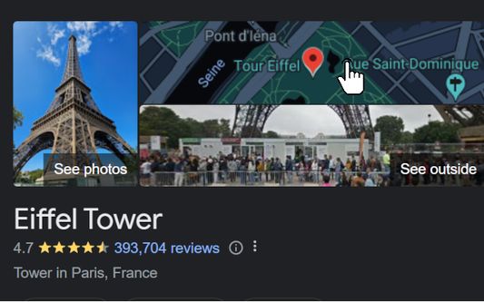 Clickable map result