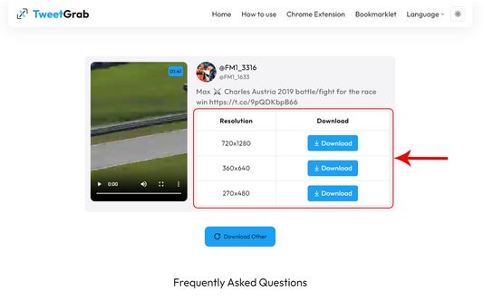 Download your favorite Twitter media in a click with TweetGrab