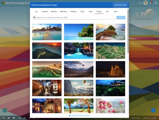 Choose from over 400 UHD backgrounds on Best Homepage Ever