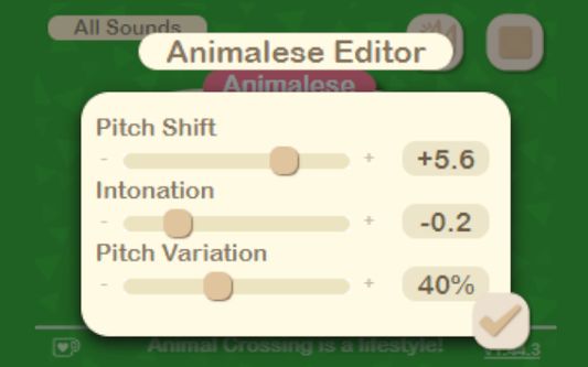 Animalese Editor.