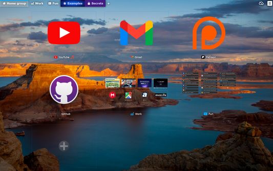 beautiful backgrounds, nice logos, endless customization, advanced features for power-user features