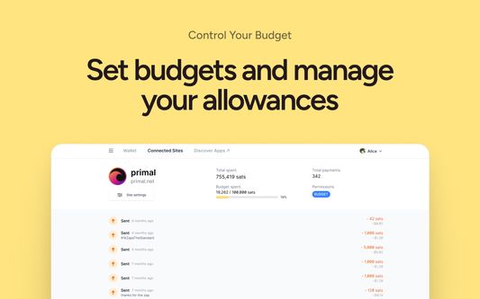 Set budgets and manage your allowances